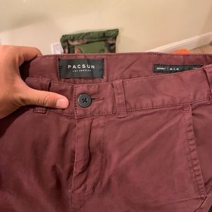 Maroon Men’s Pacsun skinny jeans size 28 x 30
